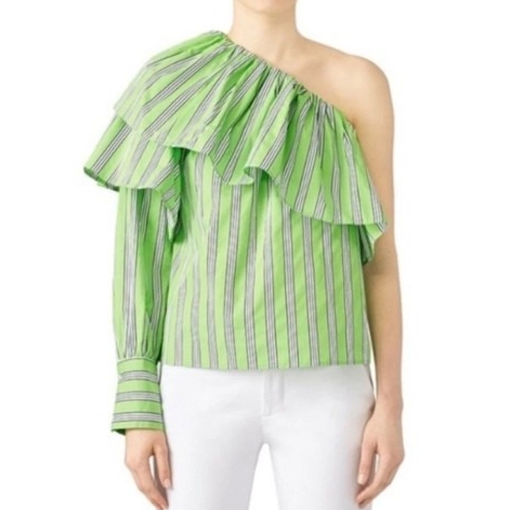 MSGM striped one shoulder blouse top 38 US 4 (XS/ S)